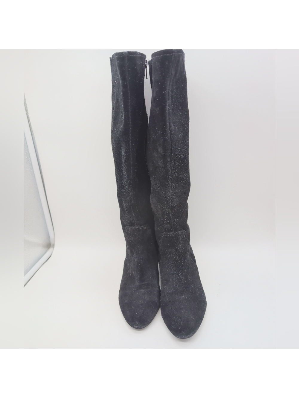 Alfani Swaye Sz 6 Black Suede Knee-High Wedge Boots F0031 - Picture 3 of 7